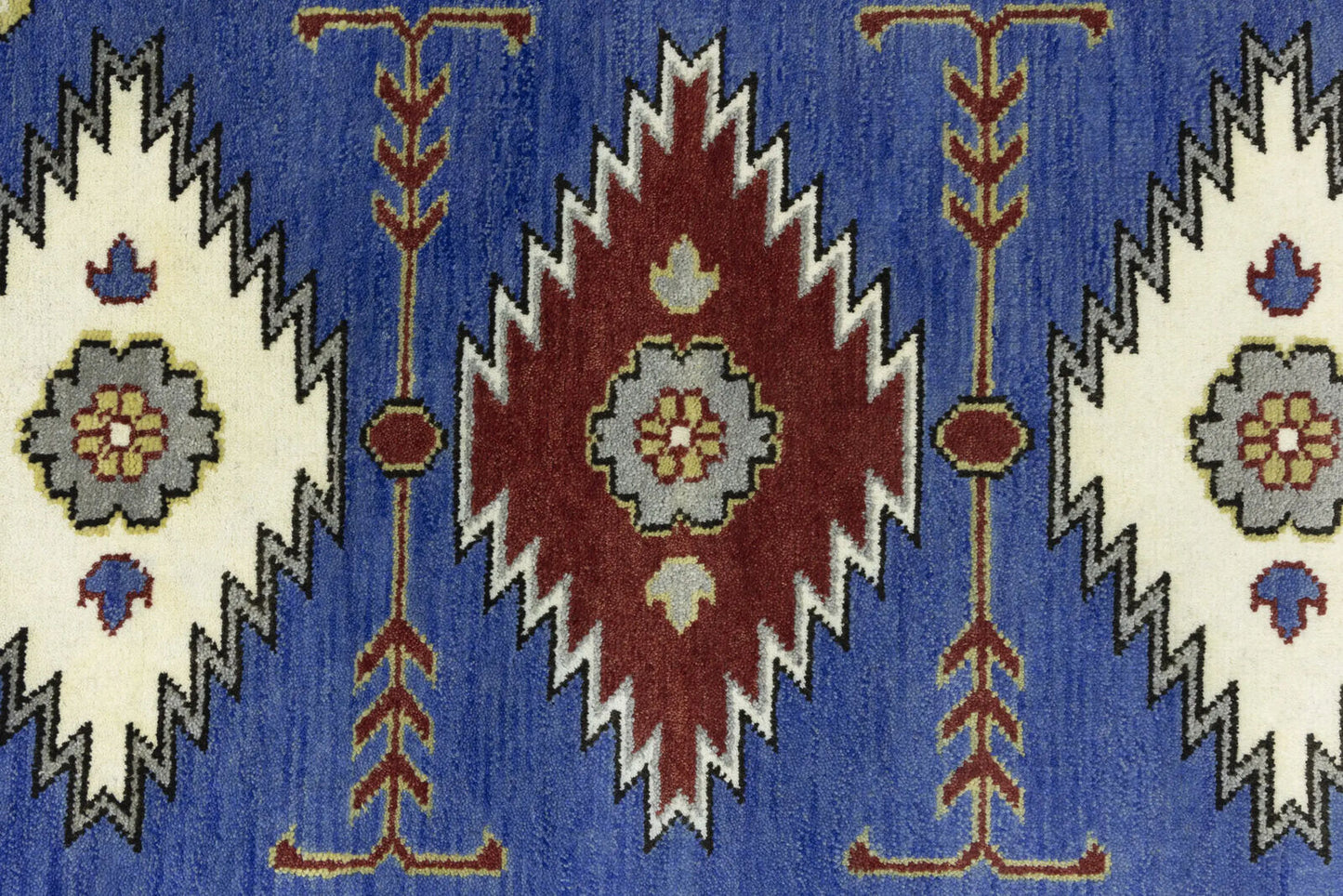Kazak Oriental Area Rug Geometric Tribal Design
