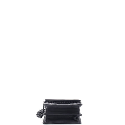 Christian Dior Ultra Matte Diorama Vertical Clutch On Chain Studded Leather