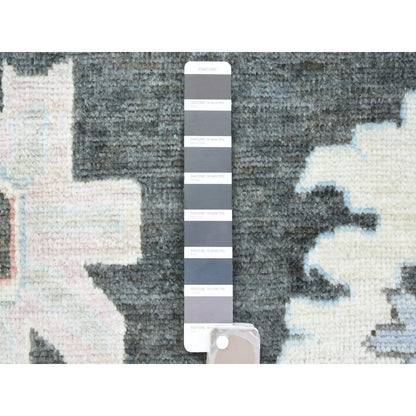11'9"X17'7" Black Afghan Angora Oushak Wool Hand Knotted Oversized Rug