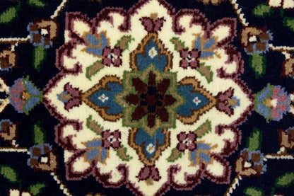 Handmade Kirman Rug Classic Floral Medallion