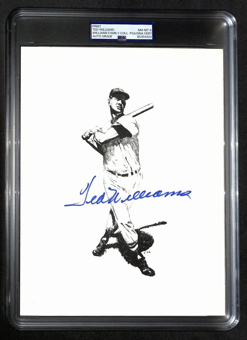 Ted Williams Signed/Auto 8X10 Photo/Print Red Sox