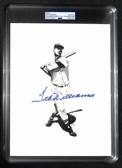 Ted Williams Signed/Auto 8X10 Photo/Print Red Sox