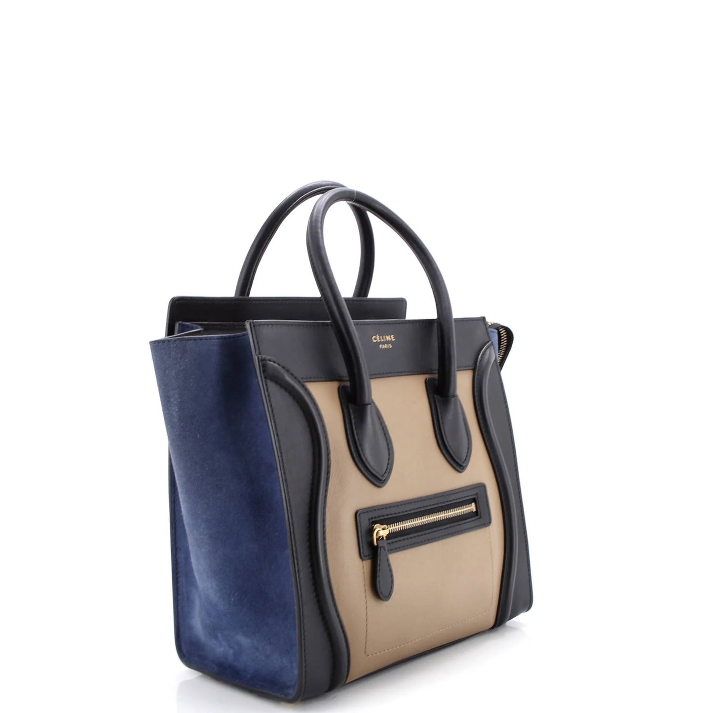 Celine Tricolor Luggage Bag Leather Micro