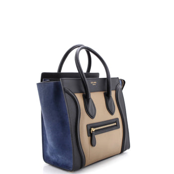 Celine Tricolor Luggage Bag Leather Micro