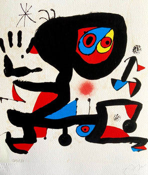 Joan Mir Lithograph Coa Signed Op Numbered Limited Stamp Published