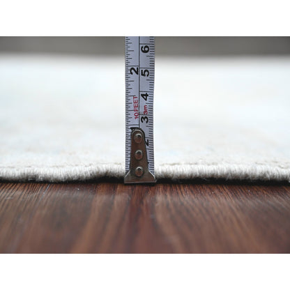 2'6"X11'7" Gray Oushak With Dragon Design Wool Hand Knotted Runner Rug