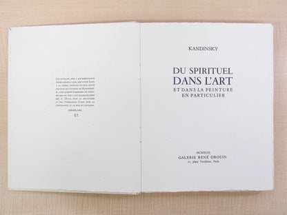 Kandinsky Wassily "Du Spirituel Dans L'Art" Rare