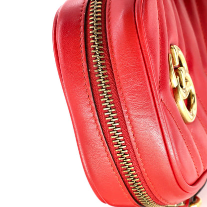 Gucci Gg Marmont Vertical Phone Crossbody Bag Matelasse Leather Mini