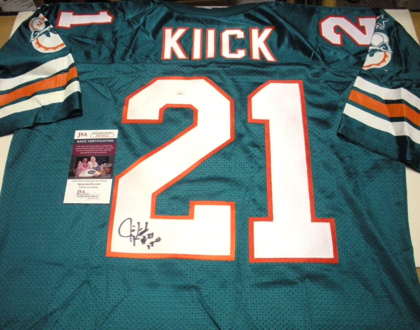 Jim Kiick Miami Dolphins 17-0 Jsa/Coa Signed
