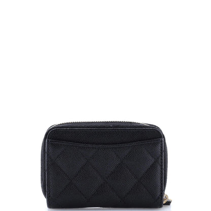 Chanel Coco Casino Zip Coin Purse Quilted Caviar