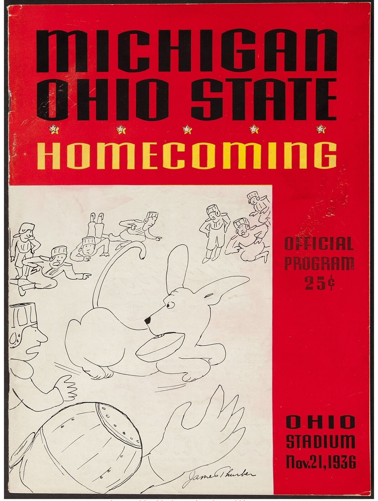 Vintage 11/21/1936 Michigan Vs Ohio State