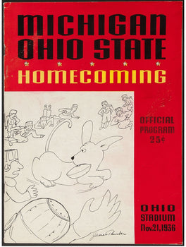 Vintage 11/21/1936 Michigan Vs Ohio State