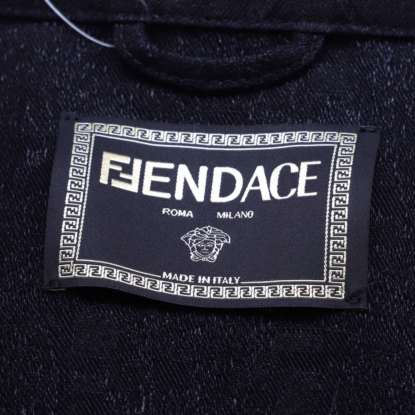 Fendi X Versace Fendace Men'S Button Up Jacket Denim