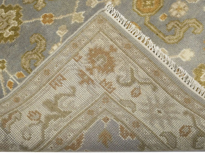 Handmade Classic Oushak Chobi Rug Floral Design