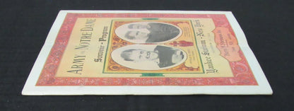 1926 Notre Dame Vs. Army Football Game Program
