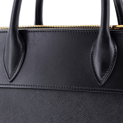 Prada Esplanade Tote Saffiano With City Calf Small