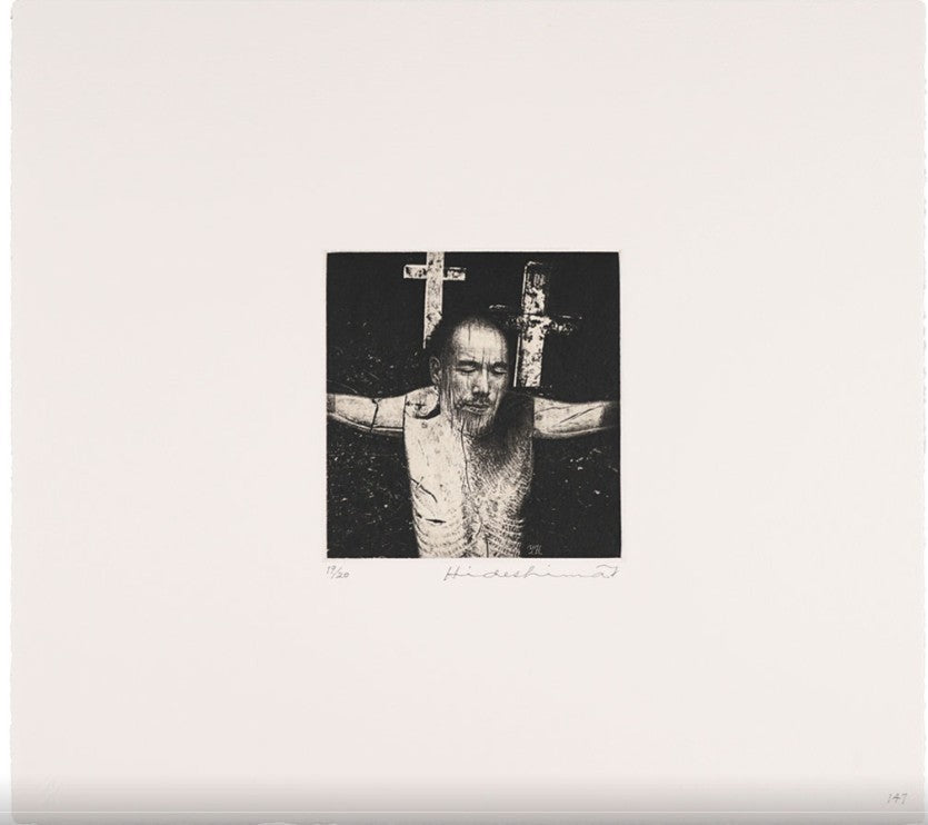 2001 Yukio Hideshima Japan Copperplate etching Spring Castle Martyrdom 12 prints