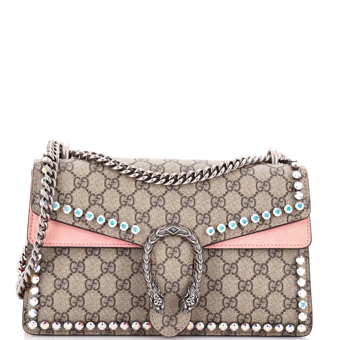 Gucci Dionysus Bag Crystal Embellished Gg Coated Canvas Small