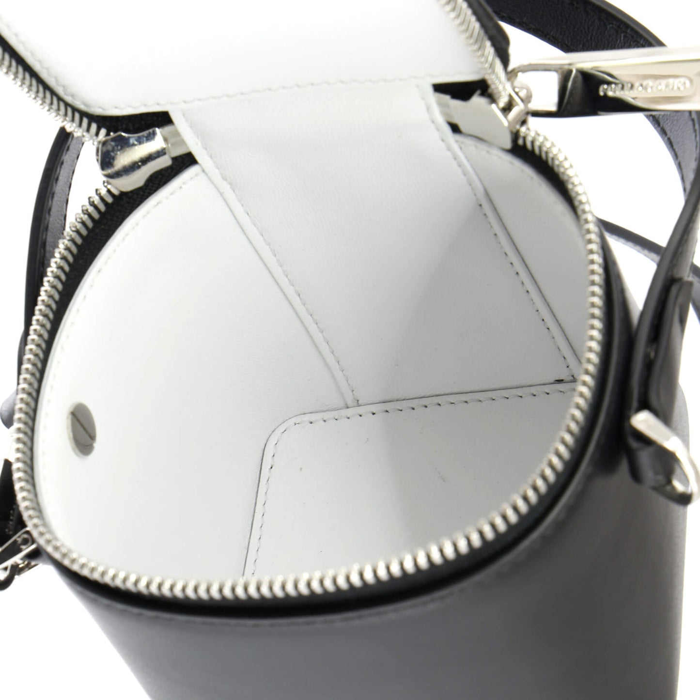 Salvatore Ferragamo Gancicni Top Handle Vanity Case Leather Micro