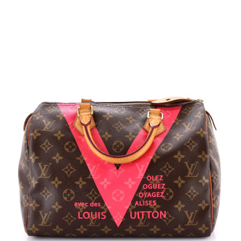 Louis Vuitton Speedy Handbag Limited Edition V Monogram Canvas 30