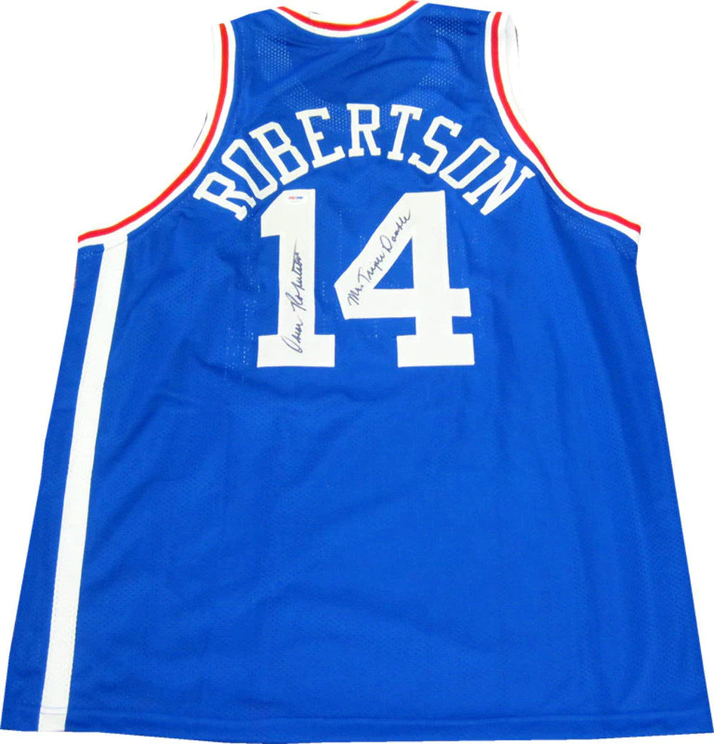 Oscar Robertson Mr. Triple Double Autographed Cincinnati Royals Jersey (Psa/Dna)