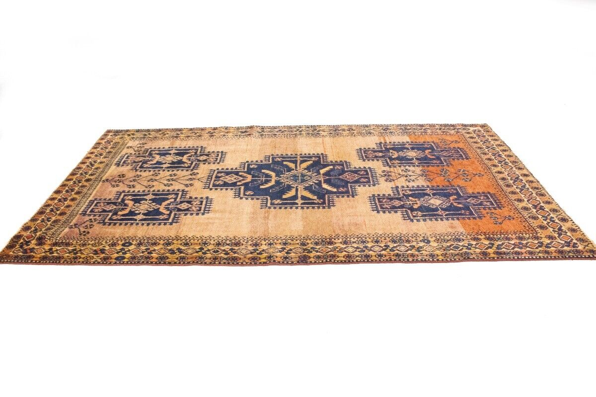 Semi-Antique Tribal Geometric Wide Runner Rug