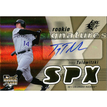 Troy Tulowitzki Autographed 2007 Upper Deck Spx Rookie Card