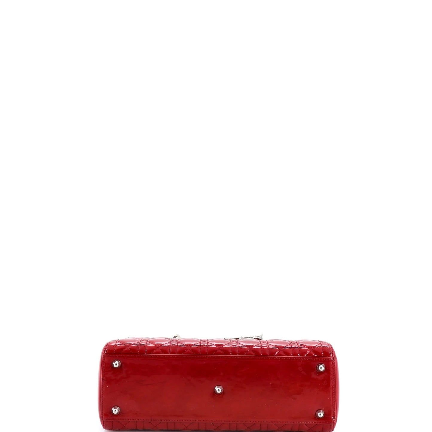 Christian Dior Vintage Lady Dior Bag Cannage Quilt Patent Large