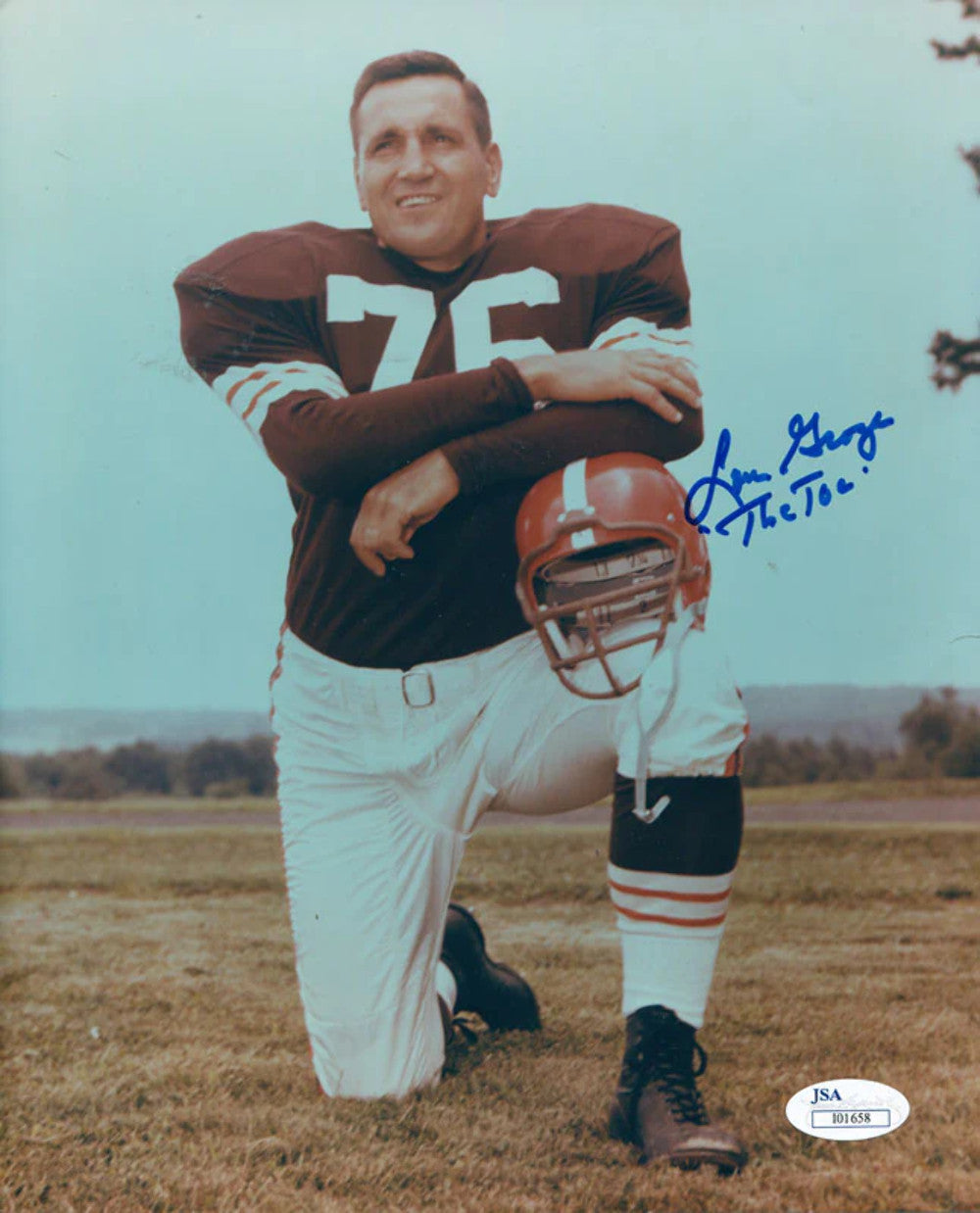 Lou "The Toe" Groza Autographed 8X10 Photo