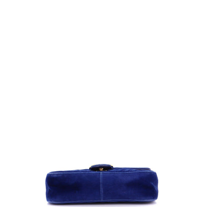 Gucci Gg Marmont Flap Bag Matelasse Velvet Small