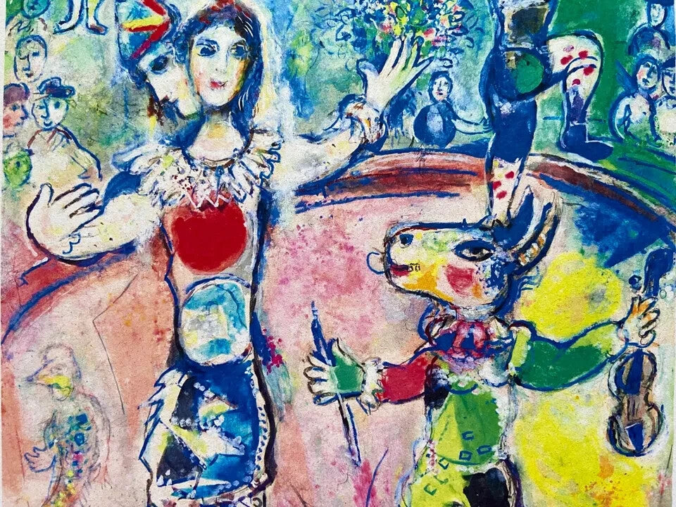 Marc Chagall Numbered Coa Lithograph Signed Op (Ren Magritte)