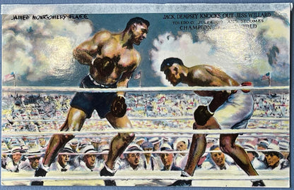 Jack Dempsey Autographed Post Card (Jsa)