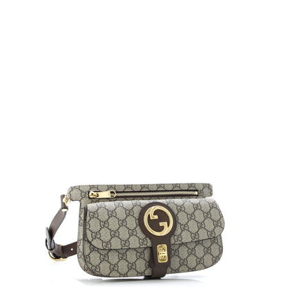 Gucci Blondie Flap Pocket Belt Bag Gg Coated Canvas