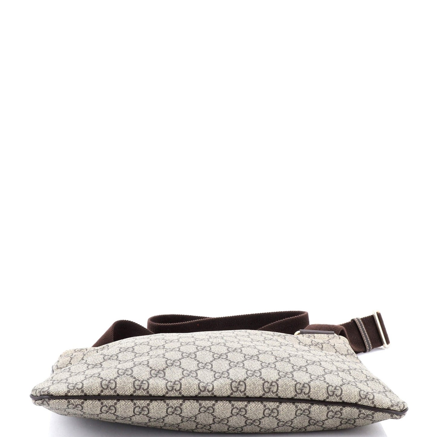 Gucci Zip Top Messenger Bag Gg Coated Canvas Large