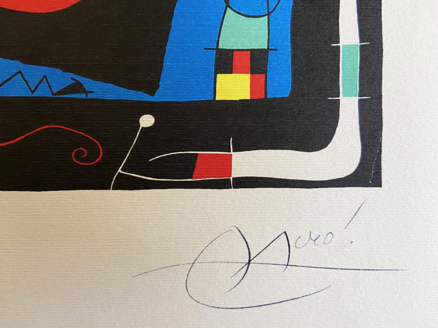 Joan Mir Lithograph Mourlot 1976 Coa Signed Op Published Rare