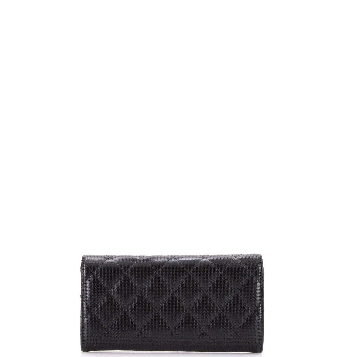 Chanel Cc Gusset Classic Flap Wallet Pixel Effect Quilted Calfskin Long