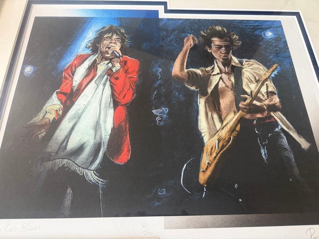 Cat Stray Blues Silkscreen Edition Ronnie Wood Signed Framed