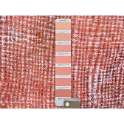 2'4"X5'6" Red Overdyed Vintage Zoroastrian Hand Knotted Wool Runner Rug
