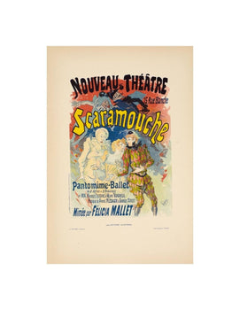 Original Vintage Poster Scaramouche By Cheret For Affiches Illustrees 1896