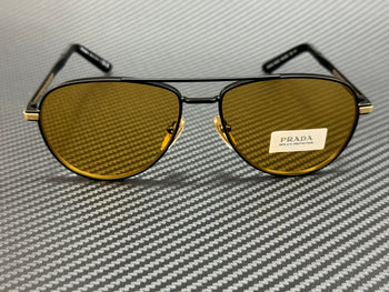 PRADA PR A54S 1BO90C Matte Black Yellow Men's 60