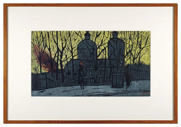 Tadashige Ono "Early Spring in Moscow" Woodblock Print1964 Ed./ 30 Signed Framed