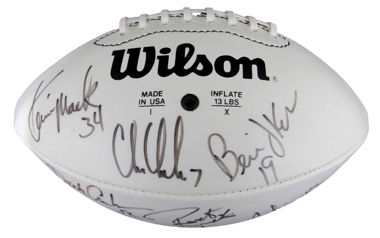 Nfl 80S Stars Multi-Autographed (15) Wilson Nfl Football Kelly Hof 176390