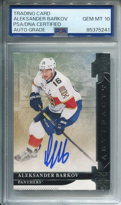 Aleksander Barkov Autographed Upper Deck Card Psa Authentic Auto Grade 10