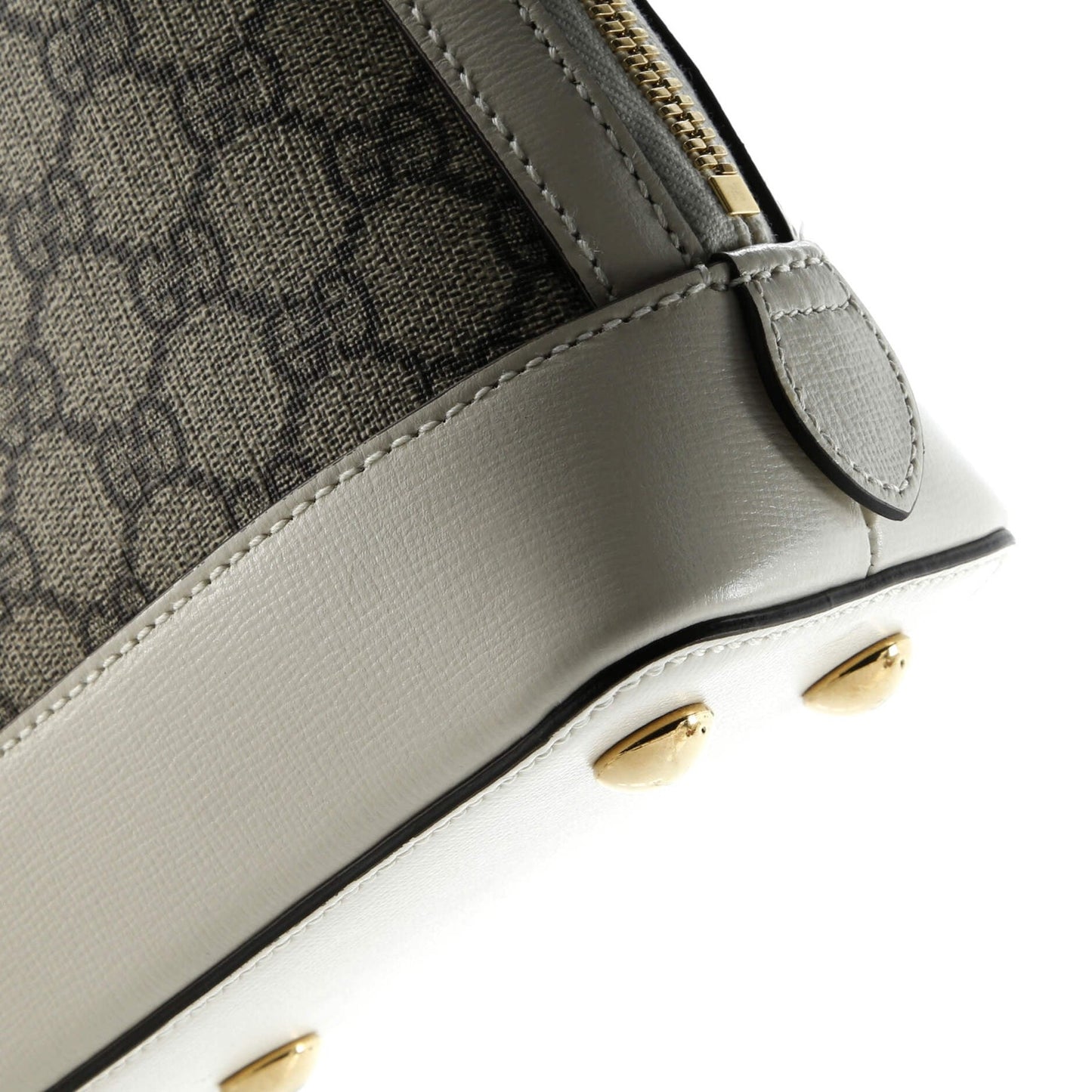 Gucci Horsebit 1955 Top Handle Bag Gg Coated Canvas With Leather Small