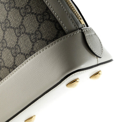 Gucci Horsebit 1955 Top Handle Bag Gg Coated Canvas With Leather Small