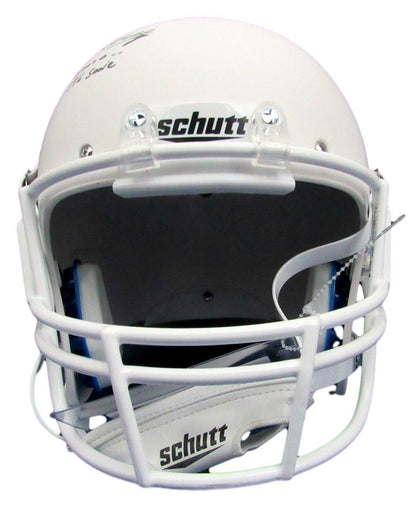 Lou Holtz Signed/Inscr Arkansas Full Size White Matte Replica Helmet Jsa 149612