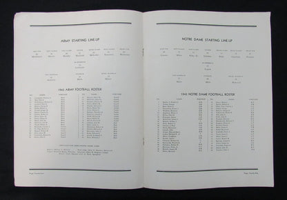 11/6/1943 Army Vs. Notre Dame College Program 186001