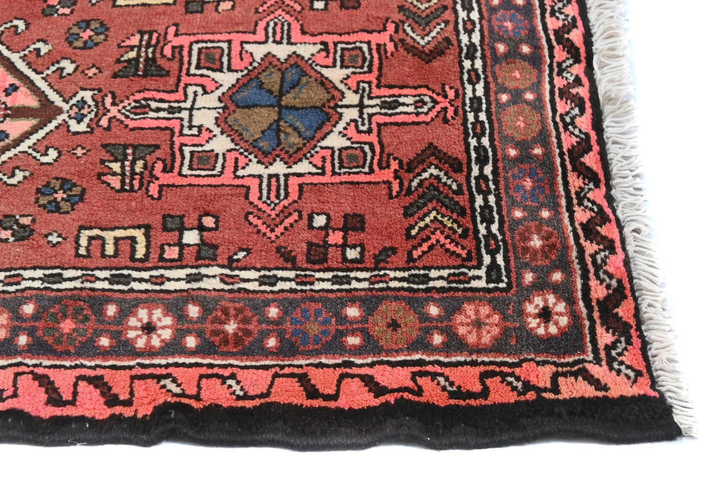 Vintage Handmade Tribal Geometric Oriental Rug