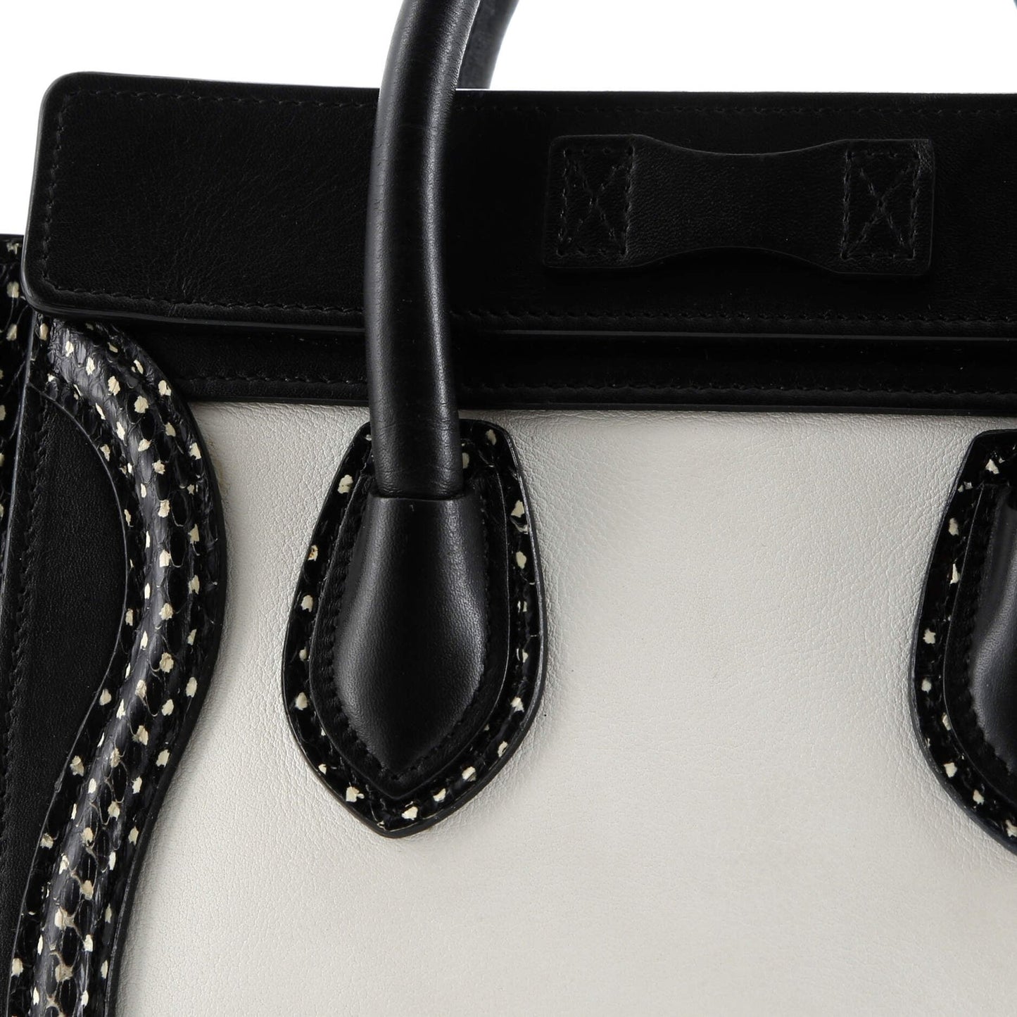 Celine Tricolor Luggage Bag Python And Leather Nano