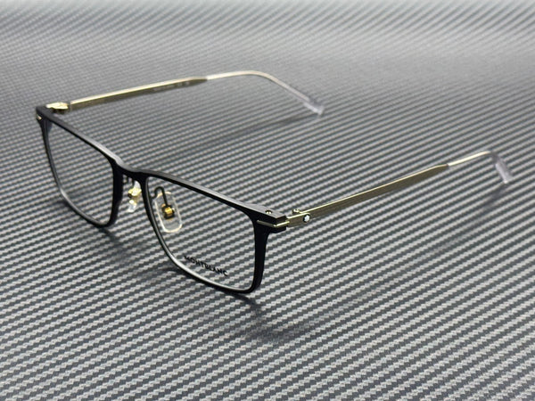 MONT BLANC MB0396ON 007 Black Gold Men's 54 mm Eyeglasses